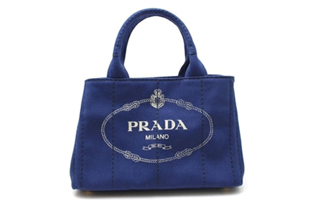Prada Canapa Bag Canvas Blue TTE